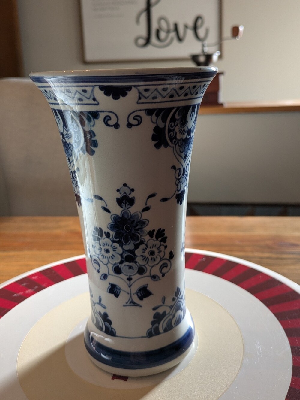 Authentic Oud Delft Blue & White Vase - Vintage Vantage Cruise 2002
